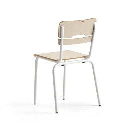 Oppilastuoli SCIENTIA Matala istuin, korkeus: 460 mm, valkoinen/koivu