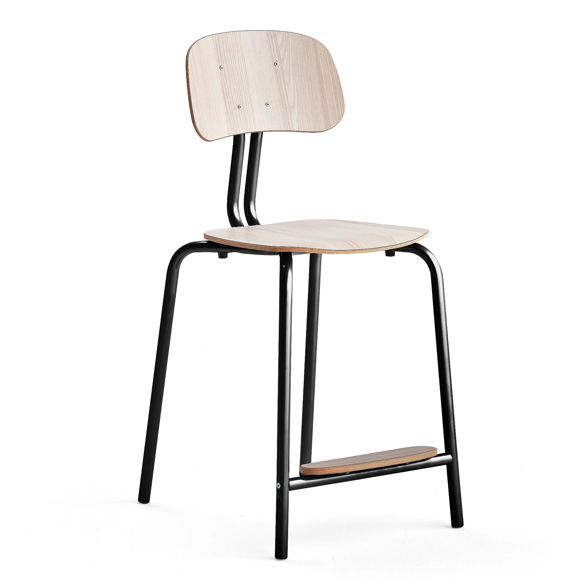 Oppilastuoli YNGVE Jalat, antrasiitinharmaa, saarni, korkeus 610 mm
