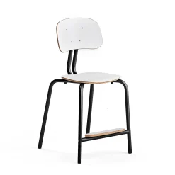 Oppilastuoli YNGVE Jalat, antrasiitinharmaa, valkoinen, korkeus: 520 mm