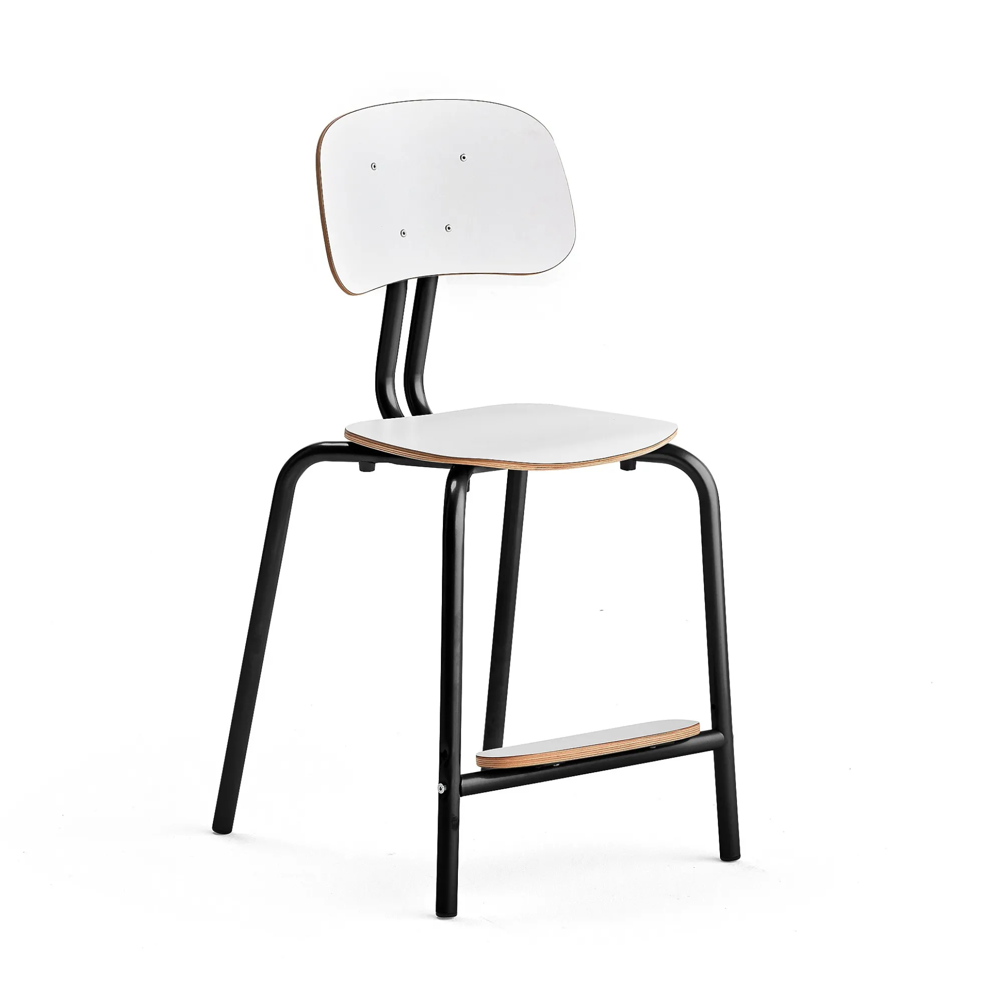 Oppilastuoli YNGVE Jalat, antrasiitinharmaa, valkoinen, korkeus: 520 mm