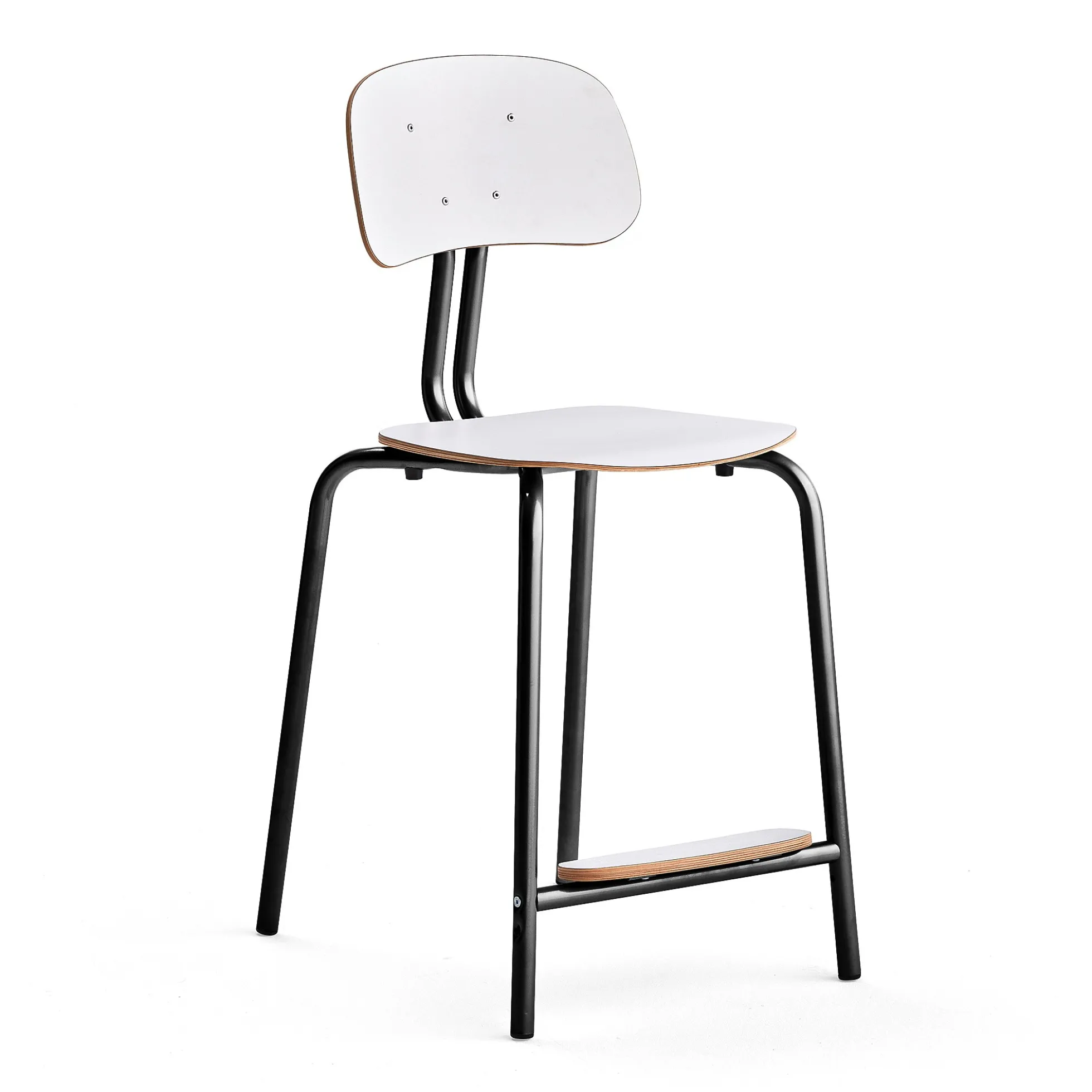Oppilastuoli YNGVE Jalat, antrasiitinharmaa, valkoinen, korkeus: 610 mm