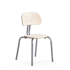 Oppilastuoli YNGVE Jalat, hopeanharmaa, koivu, korkeus: 460 mm