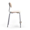 Oppilastuoli YNGVE Jalat, hopeanharmaa, koivu, korkeus: 610 mm