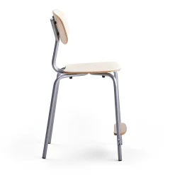 Oppilastuoli YNGVE Jalat, hopeanharmaa, koivu, korkeus: 610 mm