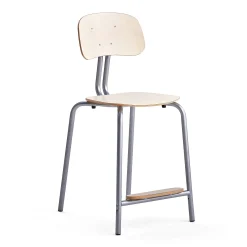 Oppilastuoli YNGVE Jalat, hopeanharmaa, koivu, korkeus: 610 mm