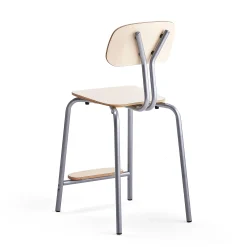 Oppilastuoli YNGVE Jalat, hopeanharmaa, koivu, korkeus: 610 mm