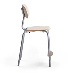 Oppilastuoli YNGVE Jalat, hopeanharmaa, saarni, korkeus 610 mm