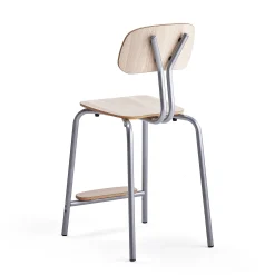 Oppilastuoli YNGVE Jalat, hopeanharmaa, saarni, korkeus 610 mm
