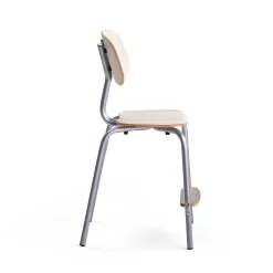 Oppilastuoli YNGVE Jalat, hopeanharmaa, tuhkanharmaa, korkeus: 520 mm