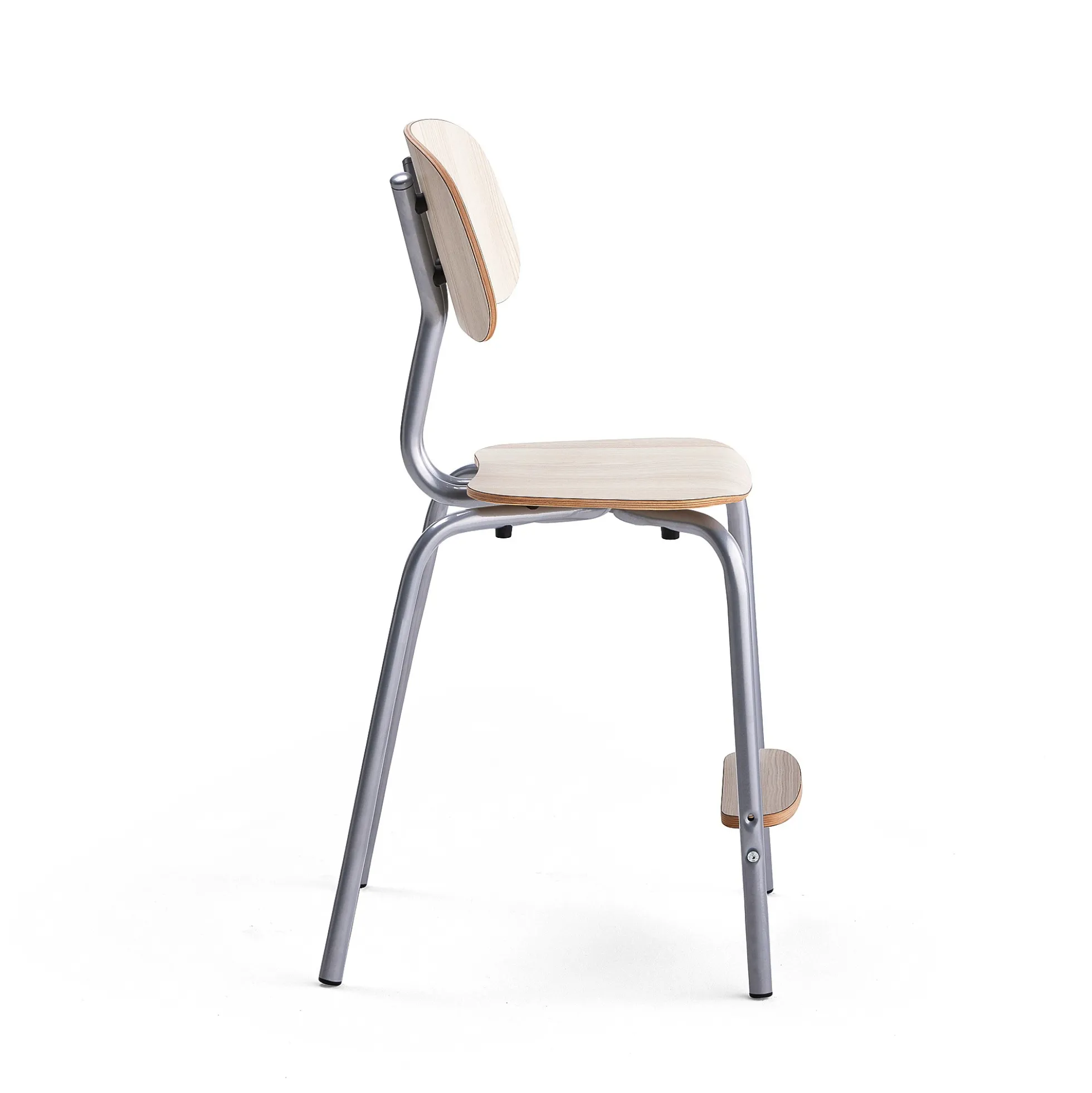 Oppilastuoli YNGVE Jalat, hopeanharmaa, tuhkanharmaa, korkeus: 520 mm