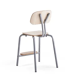 Oppilastuoli YNGVE Jalat, hopeanharmaa, tuhkanharmaa, korkeus: 520 mm