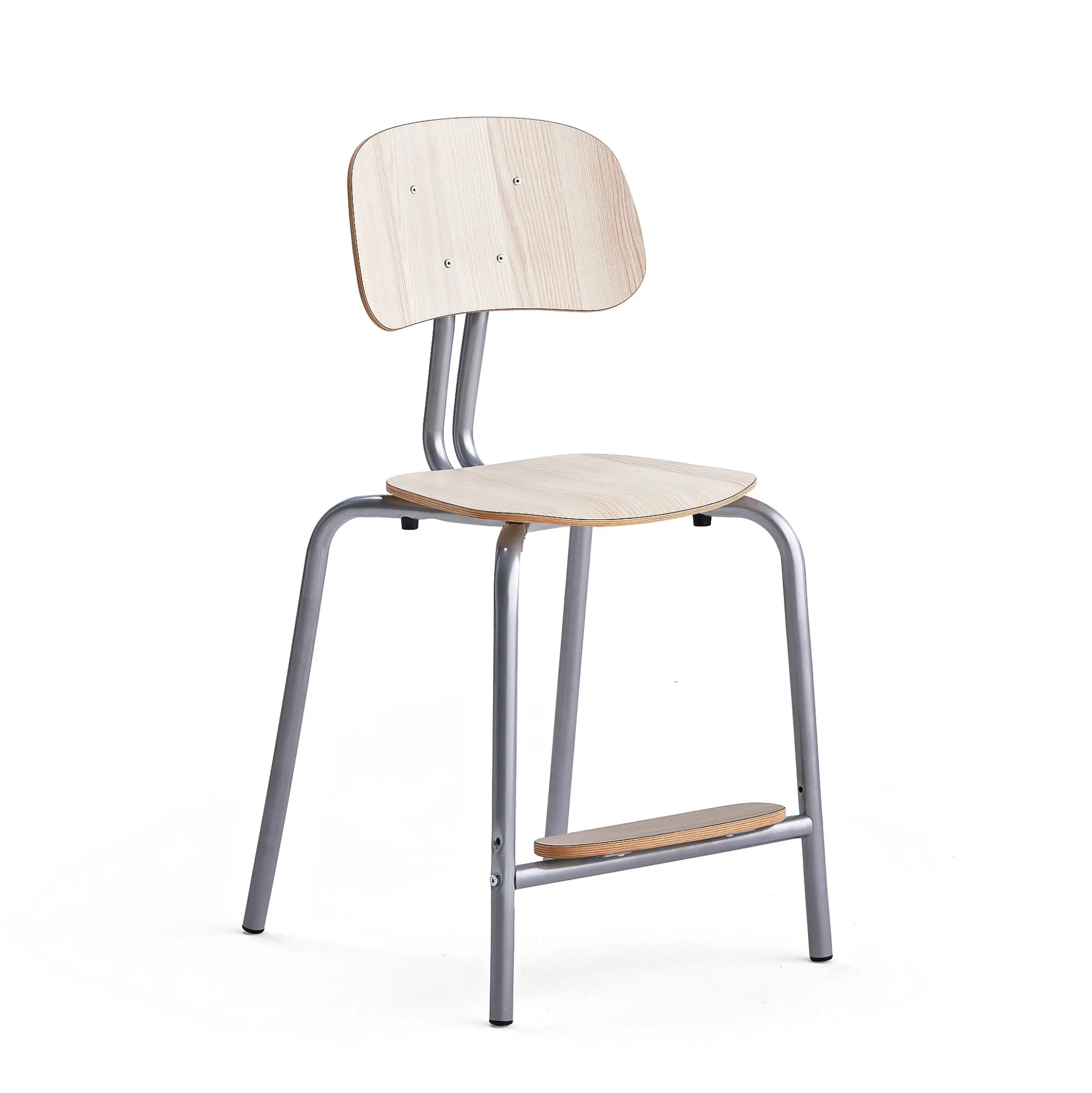 Oppilastuoli YNGVE Jalat, hopeanharmaa, tuhkanharmaa, korkeus: 520 mm
