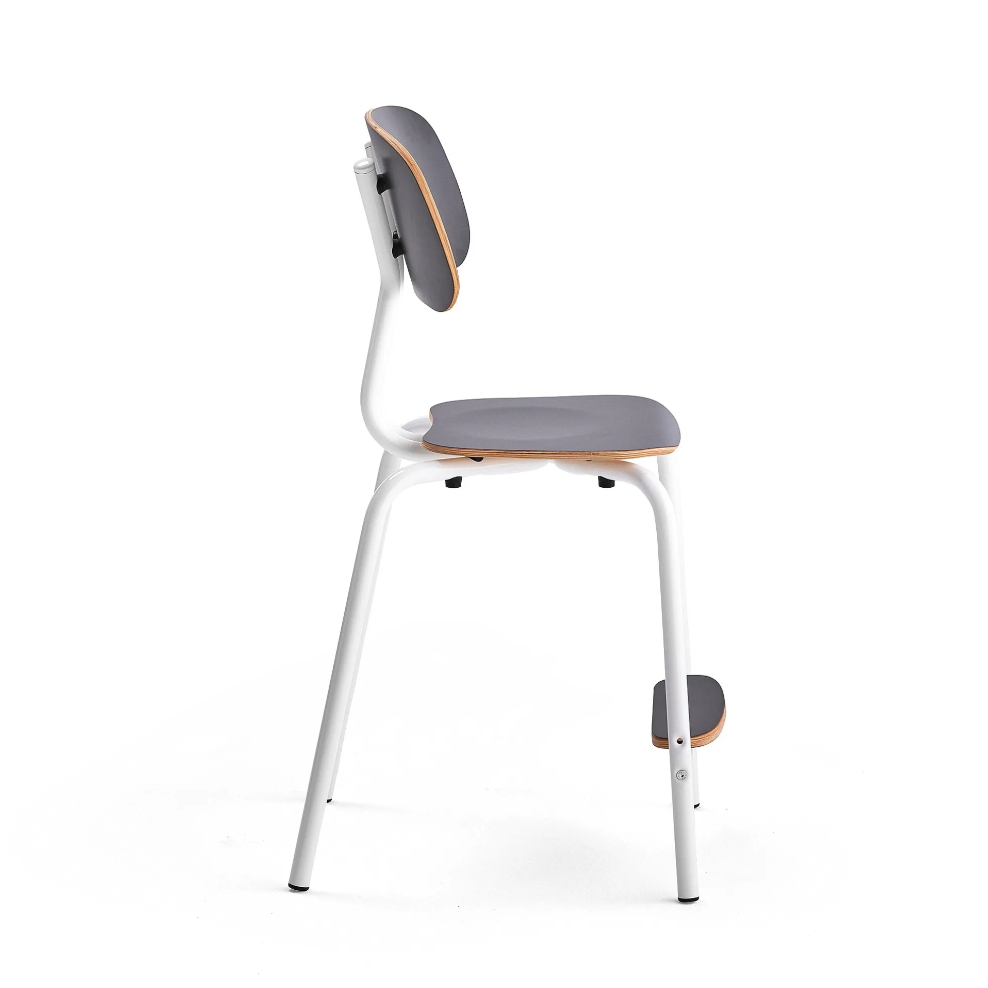 Oppilastuoli YNGVE Jalat, valkoinen, antrasiitinharmaa, korkeus: 520 mm