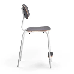 Oppilastuoli YNGVE Jalat, valkoinen, antrasiitinharmaa, korkeus: 610 mm