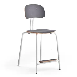 Oppilastuoli YNGVE Jalat, valkoinen, antrasiitinharmaa, korkeus: 610 mm