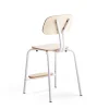 Oppilastuoli YNGVE Jalat, valkoinen, koivu, korkeus: 520 mm