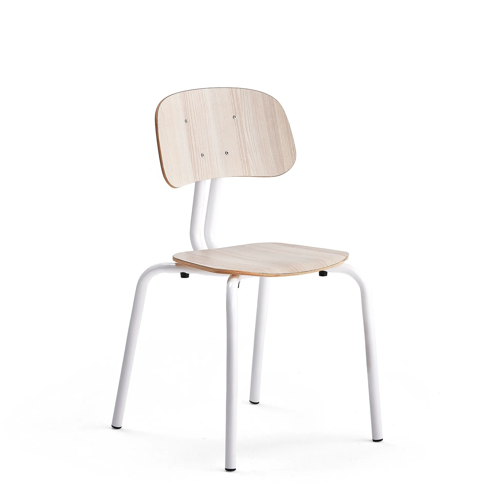 Oppilastuoli YNGVE Jalat, valkoinen, saarni, korkeus 460 mm
