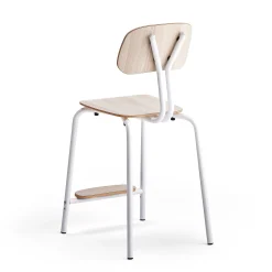 Oppilastuoli YNGVE Jalat, valkoinen, saarni, korkeus 610 mm