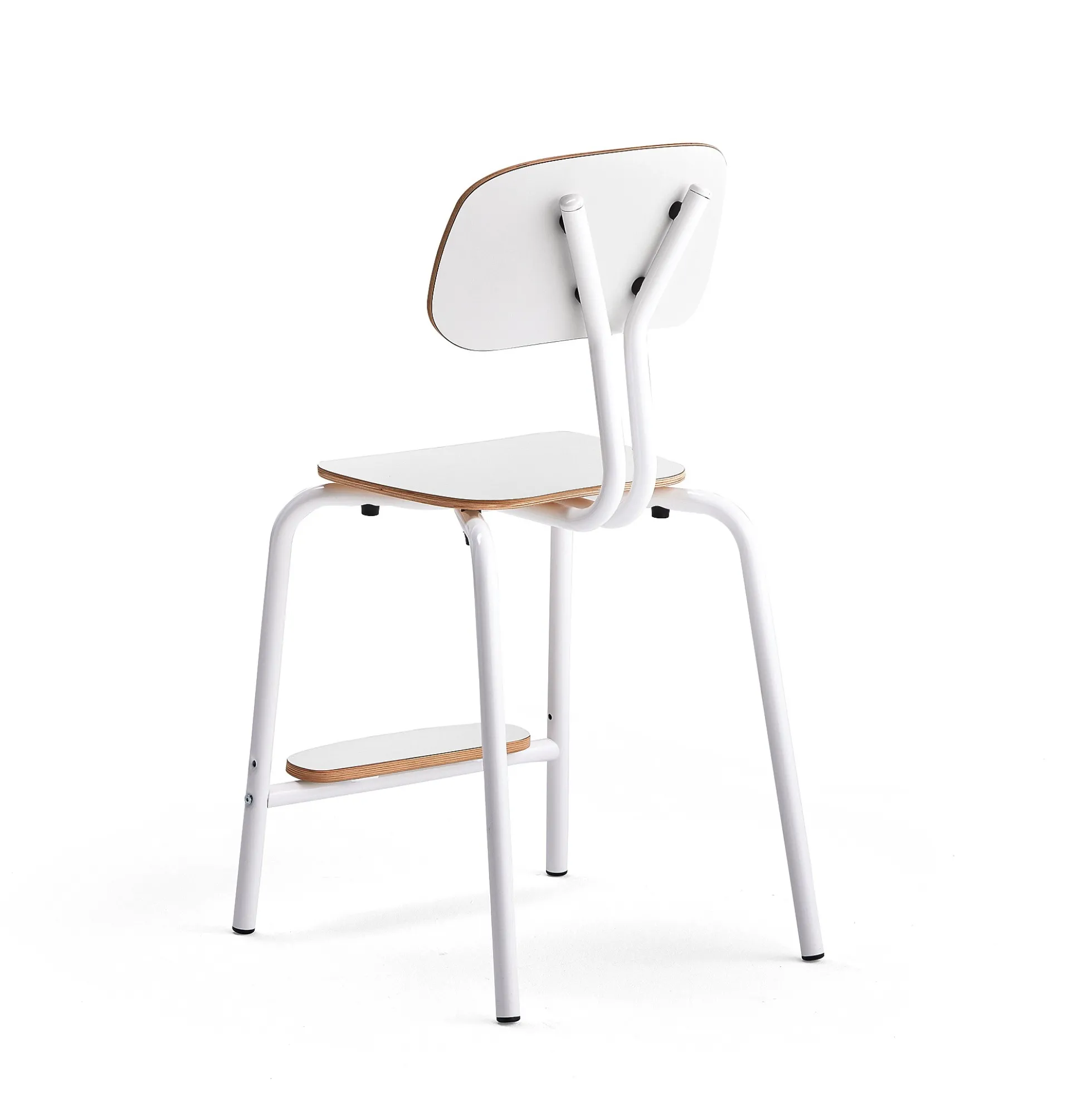 Oppilastuoli YNGVE Jalat, valkoinen, valkoinen, korkeus: 520 mm