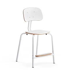 Oppilastuoli YNGVE Jalat, valkoinen, valkoinen, korkeus: 520 mm