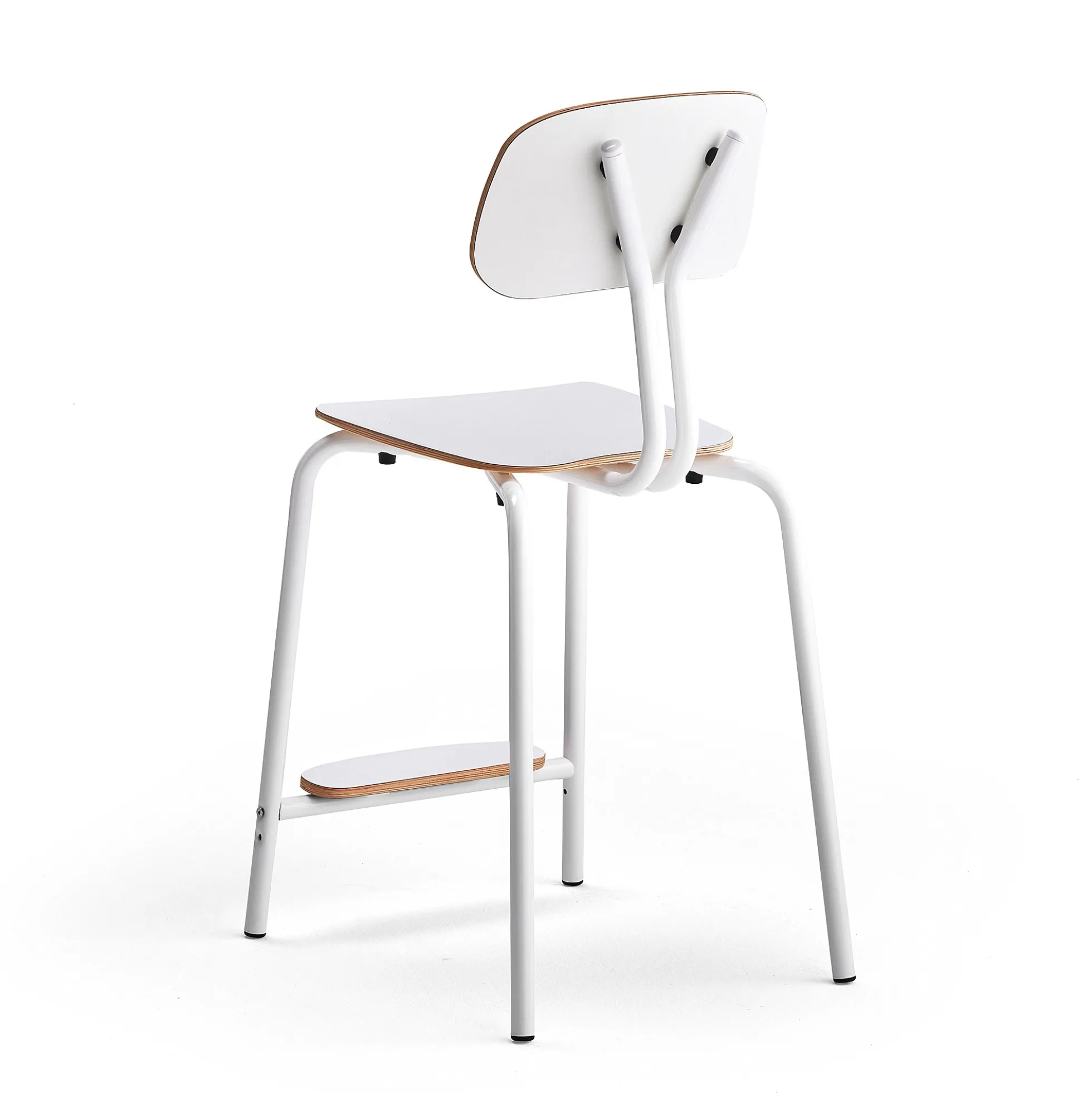 Oppilastuoli YNGVE Jalat, valkoinen, valkoinen, korkeus: 610 mm