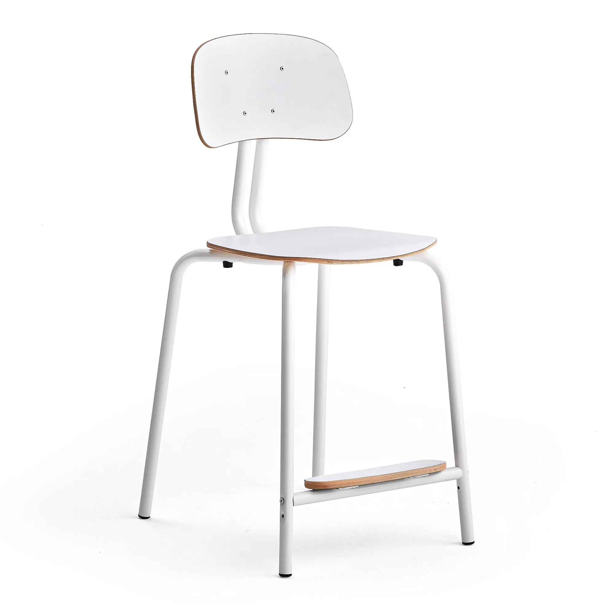 Oppilastuoli YNGVE Jalat, valkoinen, valkoinen, korkeus: 610 mm