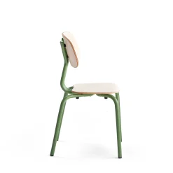 Oppilastuoli YNGVE Jalat, vihreä, koivu, korkeus 460 mm