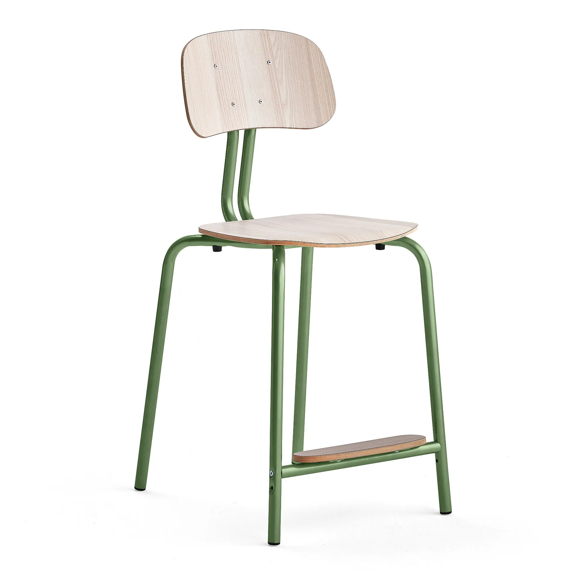 Oppilastuoli YNGVE Jalat, vihreä, saarni, korkeus 610 mm