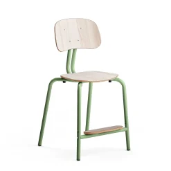 Oppilastuoli YNGVE Jalat, vihreä, tuhkanharmaa, korkeus: 520 mm