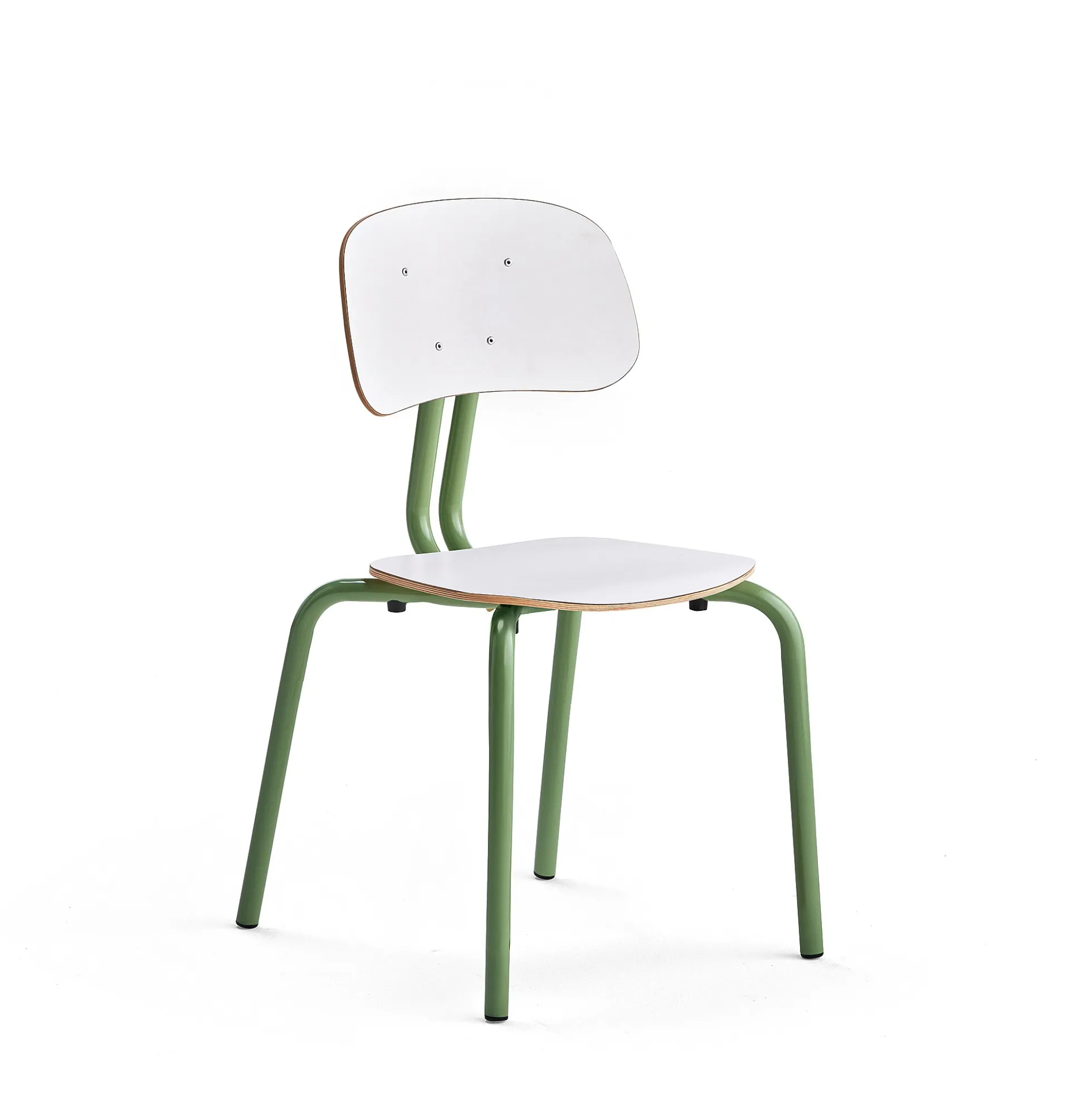 Oppilastuoli YNGVE Jalat, vihreä, valkoinen, korkeus 460 mm