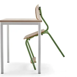 Oppilastuoli YNGVE Jalat, vihreä, valkoinen, korkeus 610 mm
