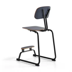 Oppilastuoli YNGVE Liukunastat, antrasiitti, antrasiitti, korkeus:610 mm