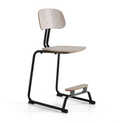 Oppilastuoli YNGVE Liukunastat, antrasiitti, saarni, korkeus:610 mm