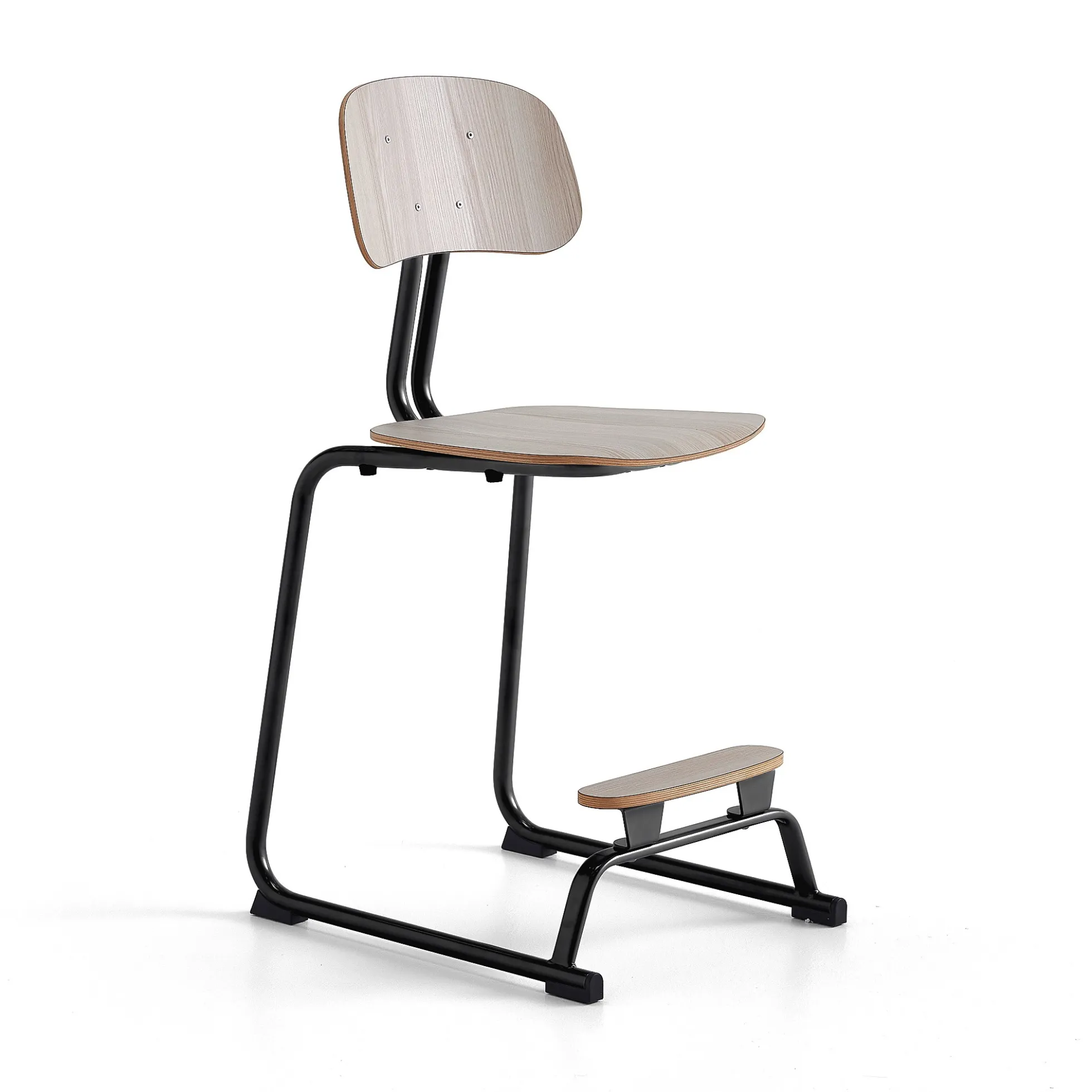 Oppilastuoli YNGVE Liukunastat, antrasiitti, saarni, korkeus:610 mm