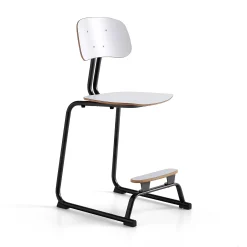 Oppilastuoli YNGVE Liukunastat, antrasiitti, valkoinen, korkeus:610 mm