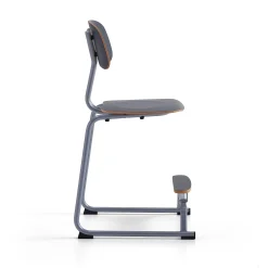 Oppilastuoli YNGVE Liukunastat, hopeanharmaa, saarni, korkeus:610 mm
