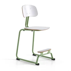 Oppilastuoli YNGVE Liukunastat, vihreä, valkoinen, korkeus:610 mm