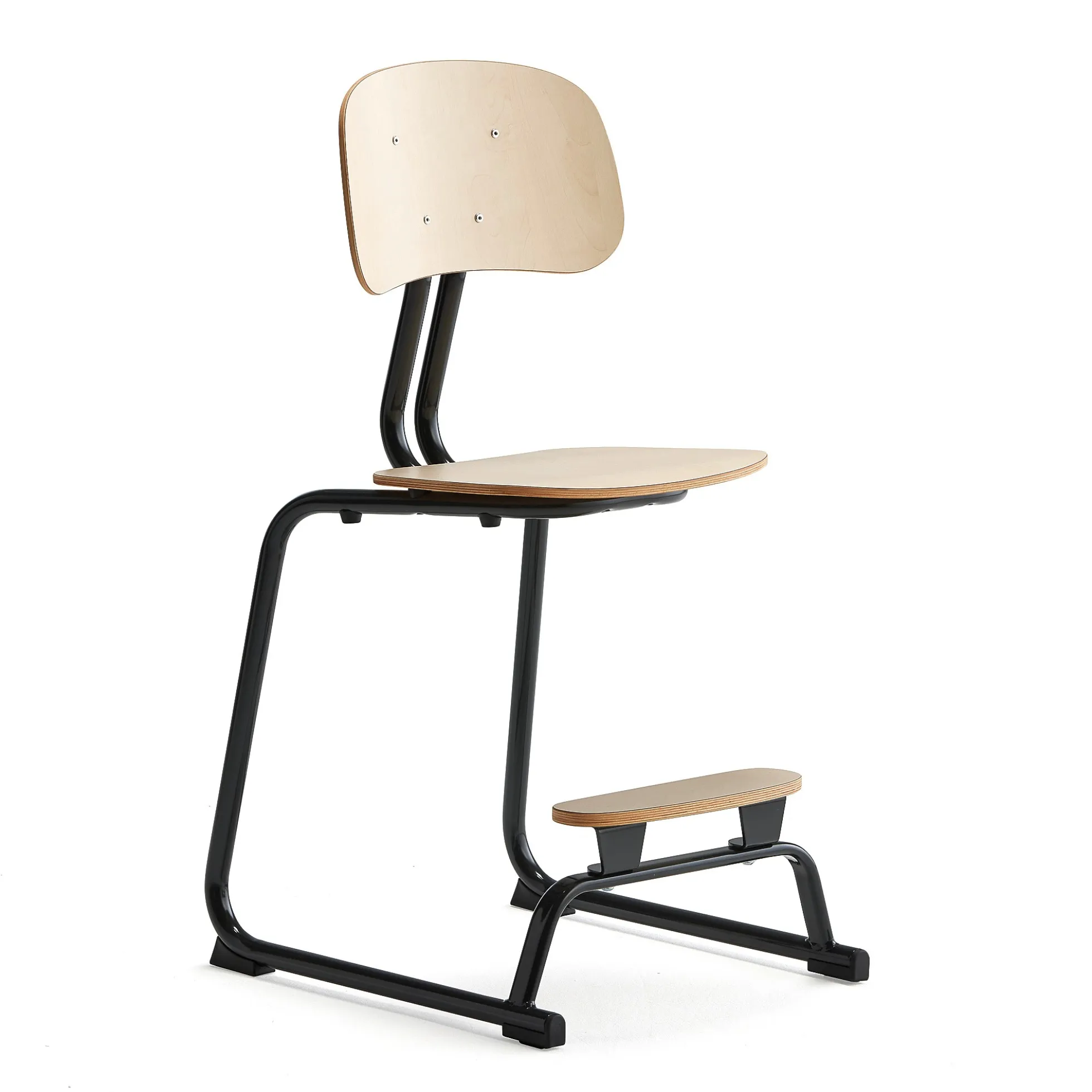 Oppilastuoli YNGVE L-malli, antrasiitinharmaa, koivu, korkeus: 520 mm