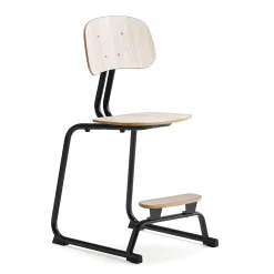 Oppilastuoli YNGVE L-malli, antrasiitinharmaa, saarni, korkeus 520 mm