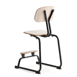 Oppilastuoli YNGVE L-malli, antrasiitinharmaa, saarni, korkeus 520 mm