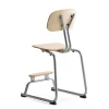 Oppilastuoli YNGVE L-malli, hopeanharmaa, koivu, korkeus: 520 mm