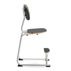 Oppilastuoli YNGVE L-malli, valkoinen, antrasiitinharmaa, korkeus: 520 mm