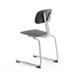 Oppilastuoli YNGVE L-malli, valkoinen, antrasiitinharmaa, korkeus: 460 mm