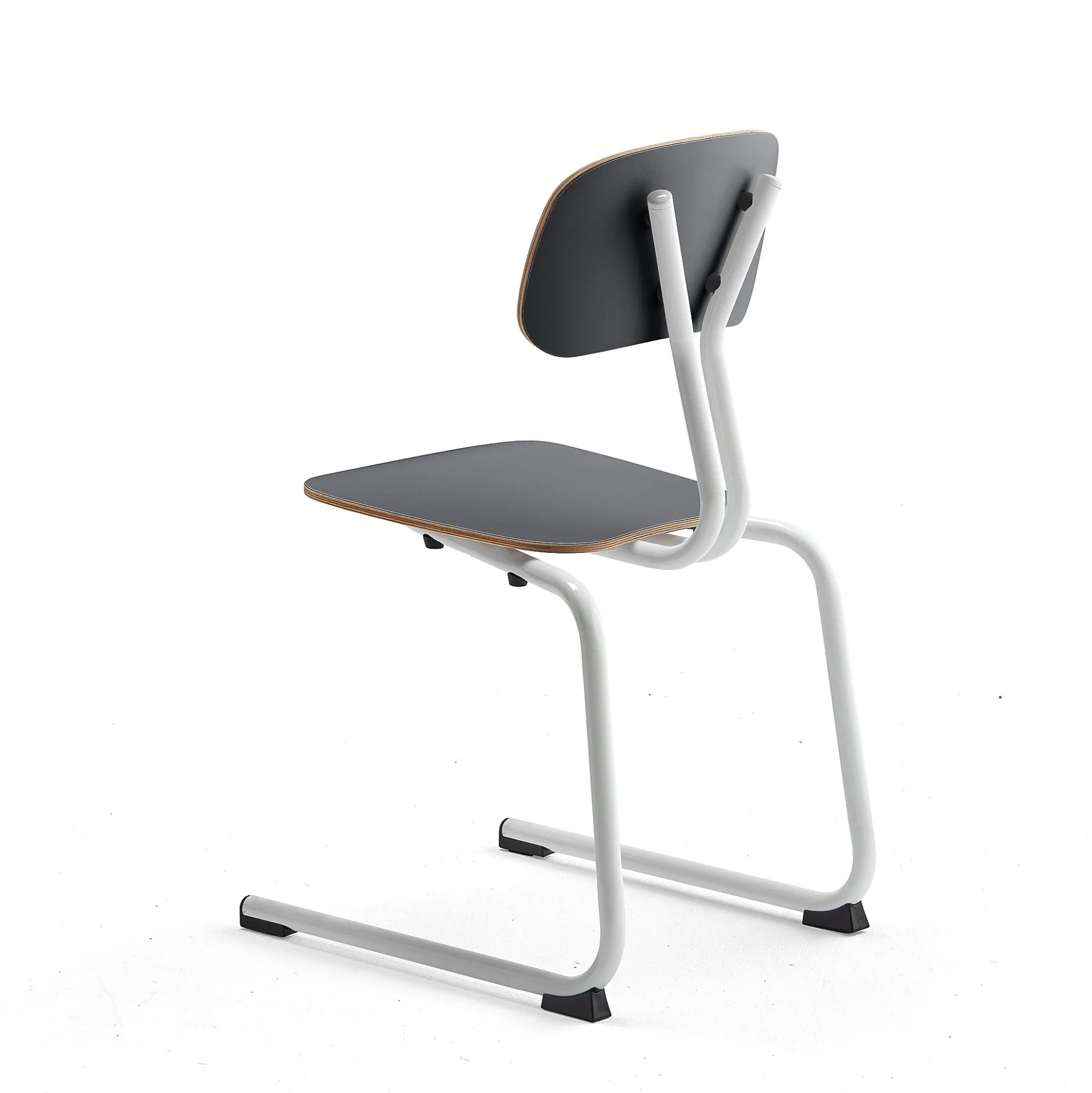 Oppilastuoli YNGVE L-malli, valkoinen, antrasiitinharmaa, korkeus: 460 mm