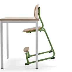 Oppilastuoli YNGVE L-malli, valkoinen, saarni, korkeus 520 mm