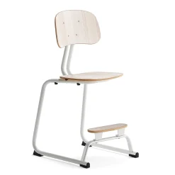 Oppilastuoli YNGVE L-malli, valkoinen, saarni, korkeus 520 mm