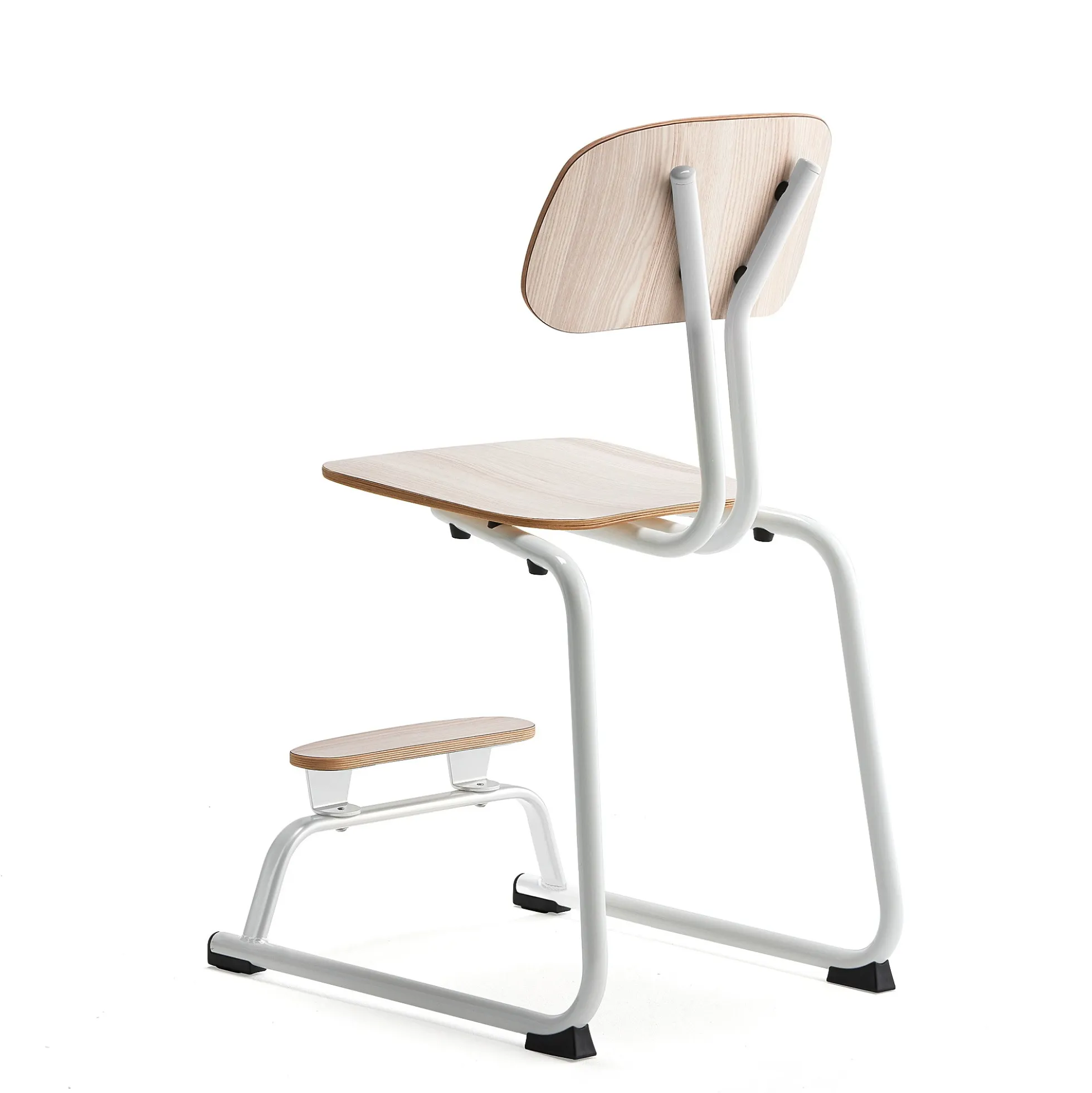 Oppilastuoli YNGVE L-malli, valkoinen, saarni, korkeus 520 mm