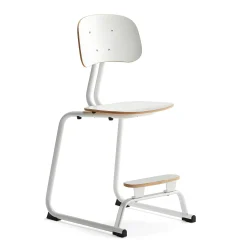 Oppilastuoli YNGVE L-malli, valkoinen, valkoinen, korkeus: 520 mm