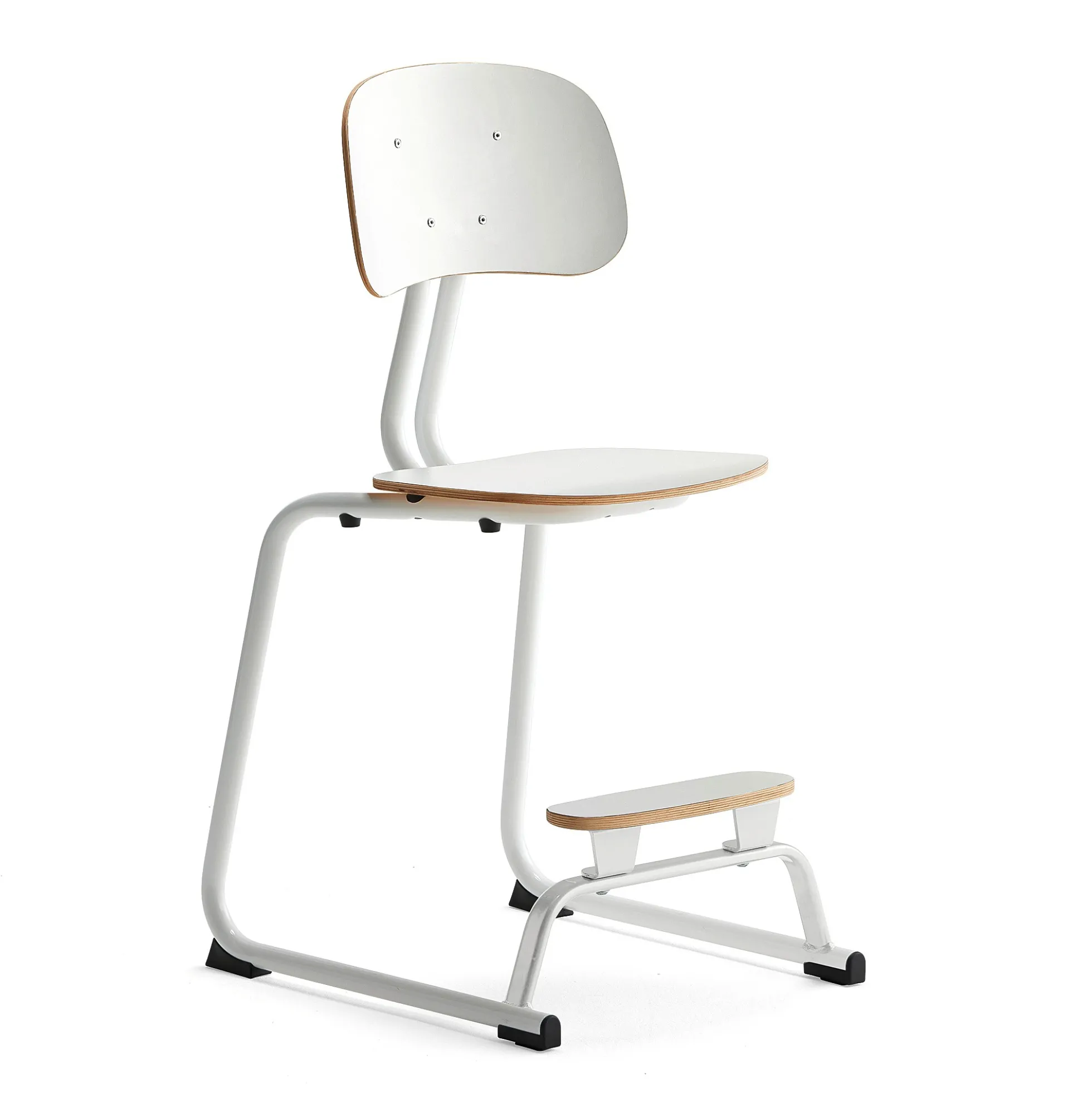 Oppilastuoli YNGVE L-malli, valkoinen, valkoinen, korkeus: 520 mm