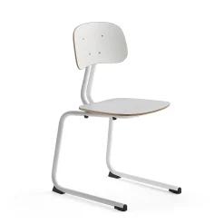 Oppilastuoli YNGVE L-malli, valkoinen, valkoinen, korkeus: 460 mm
